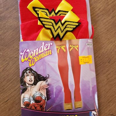 Wonder Woman DC Comics Thigh-Highs Halloween Costume Stockings Hose NEW NWT